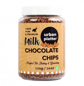Urban Platter Milk Chocolate Chips   Plastic Jar  750 grams